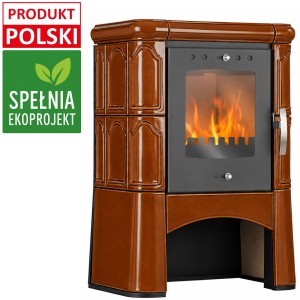 Piec kaflowy OWCZAREK PK17 Eko Brąz 5,7 kW
