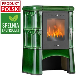 Piec kaflowy OWCZAREK PK17 Eko Zielony 5,7 kW